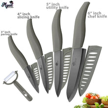 Load image into Gallery viewer, Ceramic Knife 3 4 5 6 inch paring utility slicing chef meat kitchen Knives Black Zirconia blade color anti-slip handle cutter