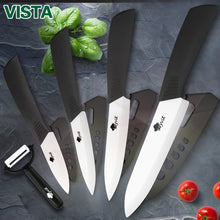 Load image into Gallery viewer, Ceramic Knives Kitchen knives 3 4 5 6 inch Chef knife Cook Set+peeler white zirconia blade Multi-color Handle High Quality