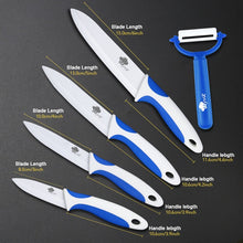 Load image into Gallery viewer, Ceramic Knife Kitchen Knives 3 4 5 6 inch with Peeler Chef Paring Fruit Vegetable Utility Slicer Knife White Blade Cooking Set