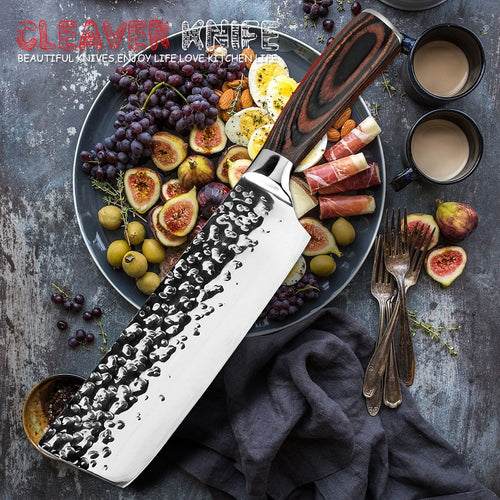 XITUO Kitchen 7 inch Chef's Knife High Carbon Stainless Steel Sharp Cleaver Slicing Japan Santoku Knives  Ergonomic Equipment