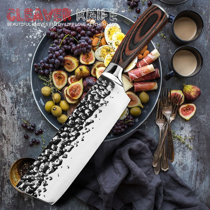 XITUO Kitchen 7 inch Chef's Knife High Carbon Stainless Steel Sharp Cleaver Slicing Japan Santoku Knives  Ergonomic Equipment