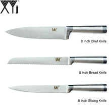 Load image into Gallery viewer, XYj Kitchen Knife Set 7Cr17mov Germany Stainless Steel Chef Knives Fruit Utility Santoku Chef Slicing Bread Sharp Cooking Knife