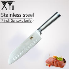 Load image into Gallery viewer, XYj Kitchen Knife Set 7Cr17mov Germany Stainless Steel Chef Knives Fruit Utility Santoku Chef Slicing Bread Sharp Cooking Knife