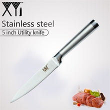 Load image into Gallery viewer, XYj Kitchen Knife Set 7Cr17mov Germany Stainless Steel Chef Knives Fruit Utility Santoku Chef Slicing Bread Sharp Cooking Knife