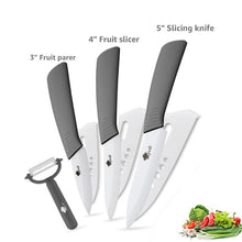 Load image into Gallery viewer, Ceramic Knives Kitchen knives 3 4 5 6 inch Chef knife Cook Set+peeler white zirconia blade Multi-color Handle High Quality