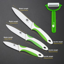 Load image into Gallery viewer, Ceramic Knife Kitchen Knives 3 4 5 6 inch with Peeler Chef Paring Fruit Vegetable Utility Slicer Knife White Blade Cooking Set