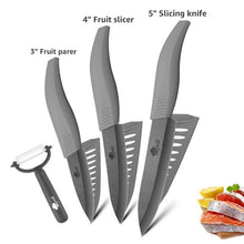 Load image into Gallery viewer, Ceramic Knife 3 4 5 6 inch paring utility slicing chef meat kitchen Knives Black Zirconia blade color anti-slip handle cutter