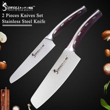 Load image into Gallery viewer, Sowoll Brand 4CR14 Stainless Steel Knife High Quality Kitchen Knives 5 inch Utility 6 inch Chef 7 inch Chopping Kitchen Knife