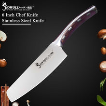 Load image into Gallery viewer, Sowoll Brand 4CR14 Stainless Steel Knife High Quality Kitchen Knives 5 inch Utility 6 inch Chef 7 inch Chopping Kitchen Knife