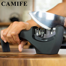 Load image into Gallery viewer, Stainless Steel Kitchen Knife Sharpener 3Stage Diamond Coated Wheel Knife Sharpening Tool Helps Repair Restore and Polish Blades